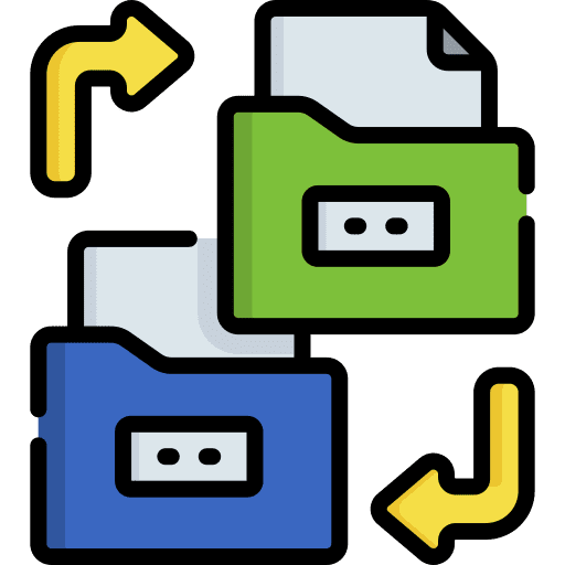 Data copy ui data storage files and folders icon