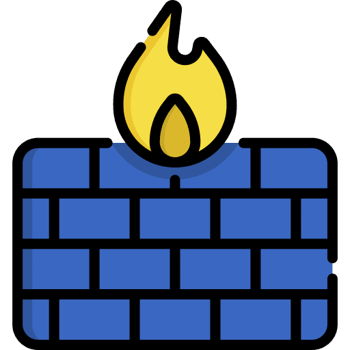 Firewall protection security hacker icon