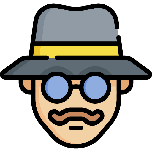 Incognito investigation fashion spy icon