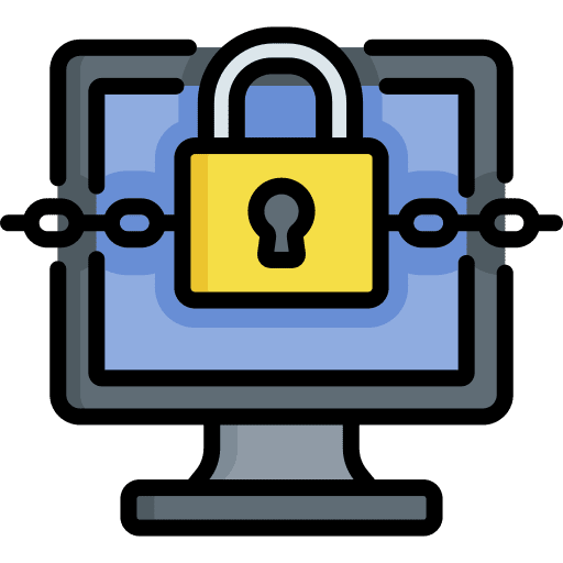 Ransomware infection padlock warning icon