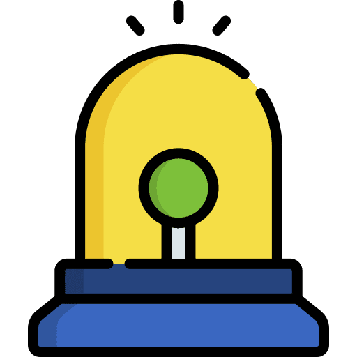 Alert signaling warning sign siren icon