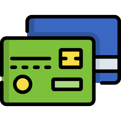 Credit card payment money chip icon