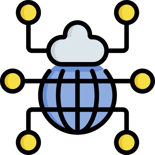 Network data cloud computing internet icon