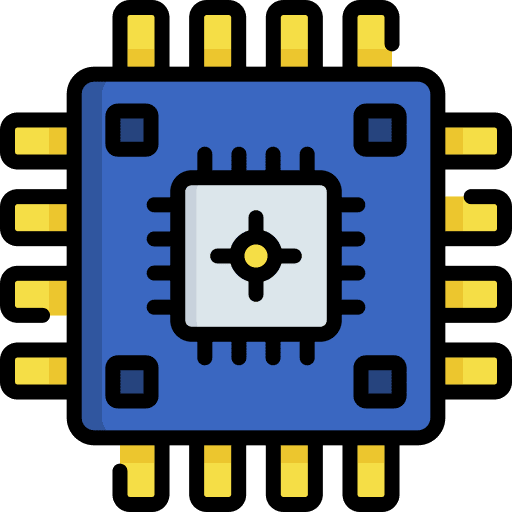 Processor cpu chip computer icon