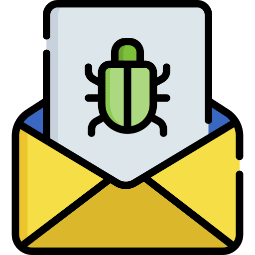 Spam virus bug malware icon