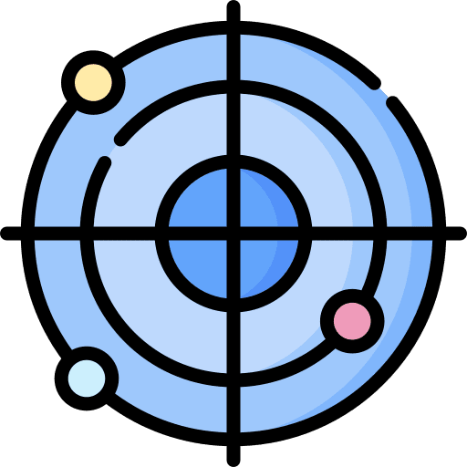 Radar positional tracker maps and location icon