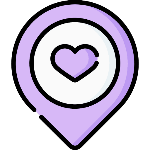 Favourite map pointer heart favourite icon