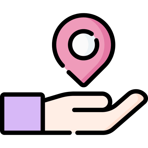 Home maps and location map pointer hand icon