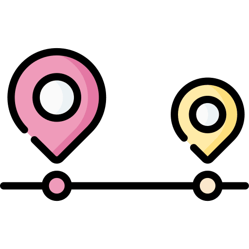 Location geolocalization multiple map pointer icon