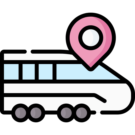 Train train gps map pointer icon