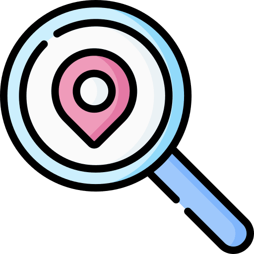 Search magnifier geolocalization placeholder icon