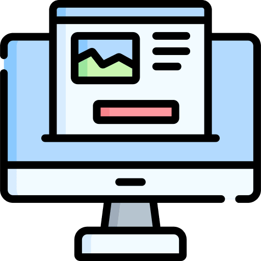 Landing page seo and web responsive browser icon