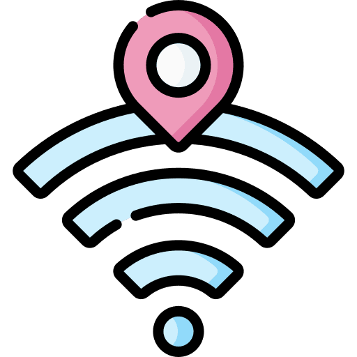 Wifi online internet map pointer icon