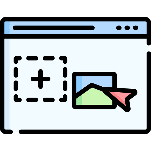 Drag and drop web design move seo and web icon