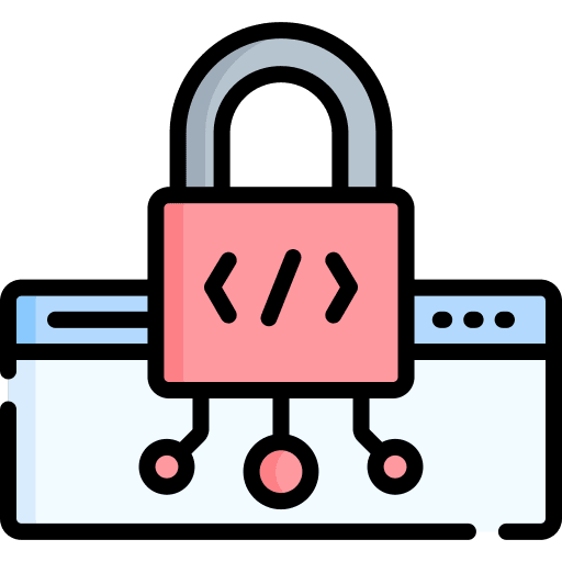 Web security server coding engineering icon