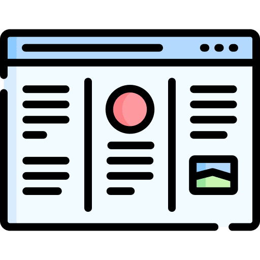 Columns web design column website icon