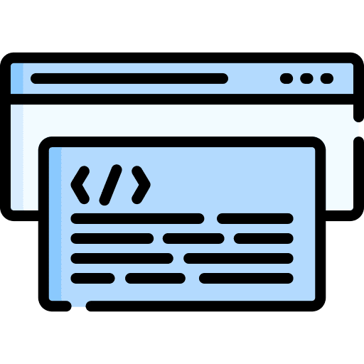 Html web programming page code icon