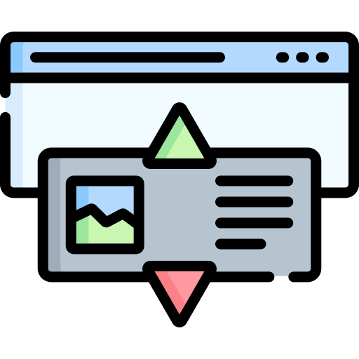 Parallax web development website design icon