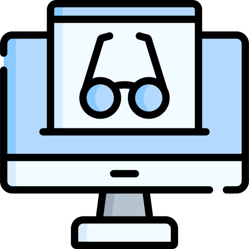 Reading mode read glasses monitor icon