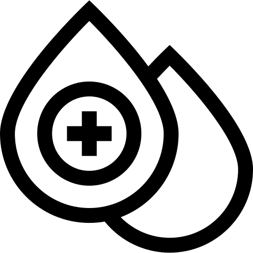Blood drop healthcare and medical transfusion health care icon