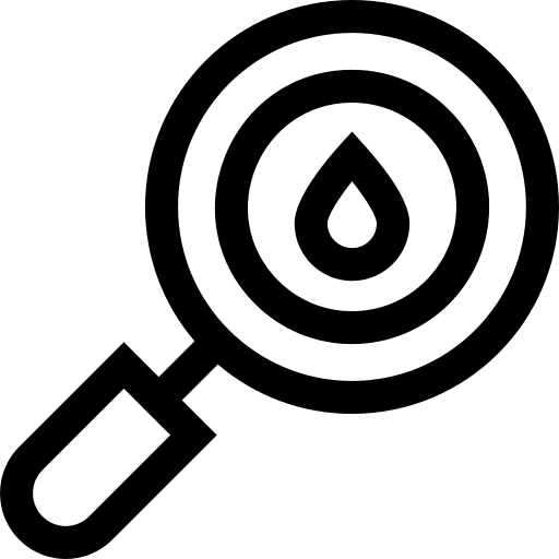 Blood test loupe test evidence icon