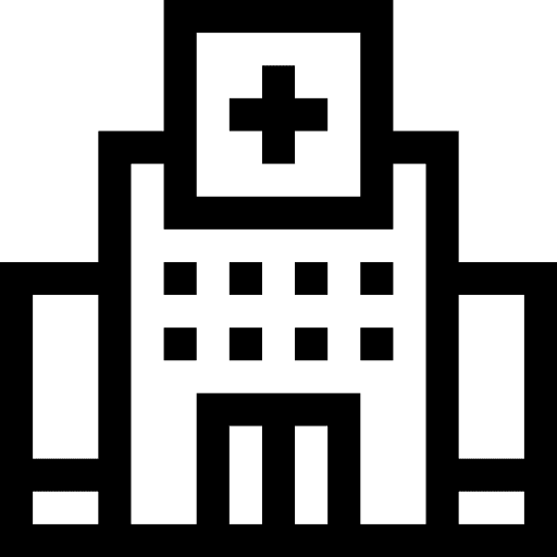 Hospital building health clinic urban hospital building icon