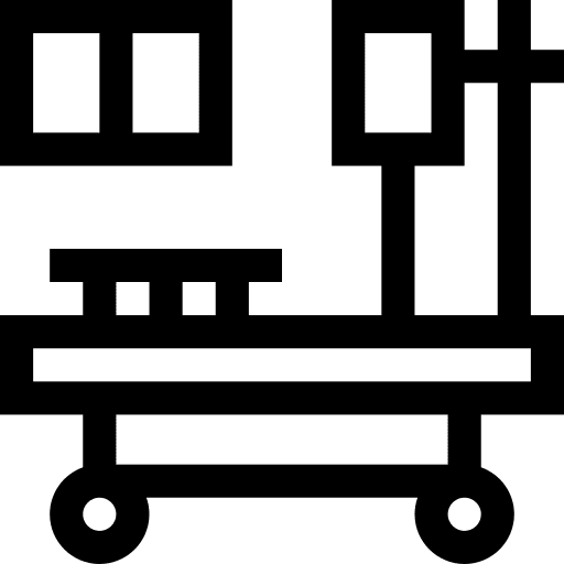 Medical stretcher hospitalization clinic healthcare and medical icon