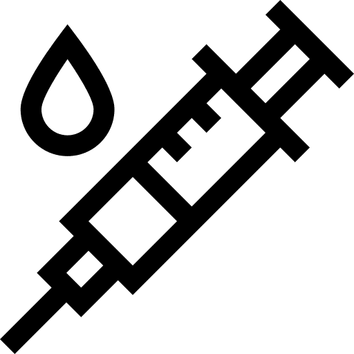 Syringe injection drop test icon