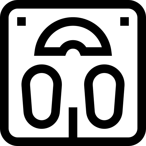 Body scale body scale wellness healthcare and medical icon