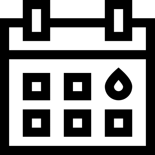 Calendar date healthcare organization icon