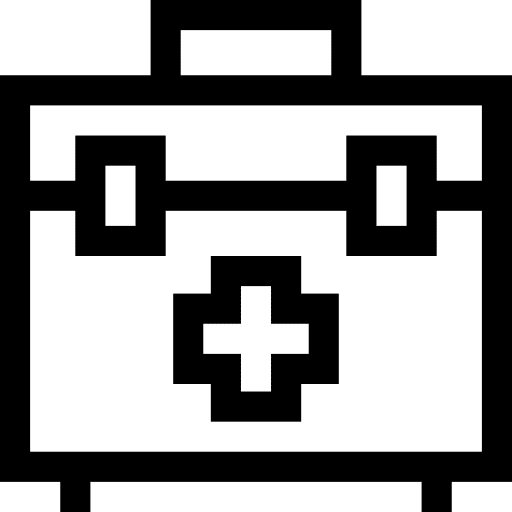 First aid box healthcare and medical medication emergency icon