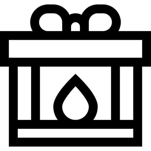 Blood donation transfusion blood drop gift box icon