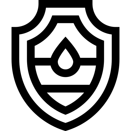 Shield healthcare and medical drop blood icon