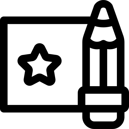 Drawing school paper pencil icon