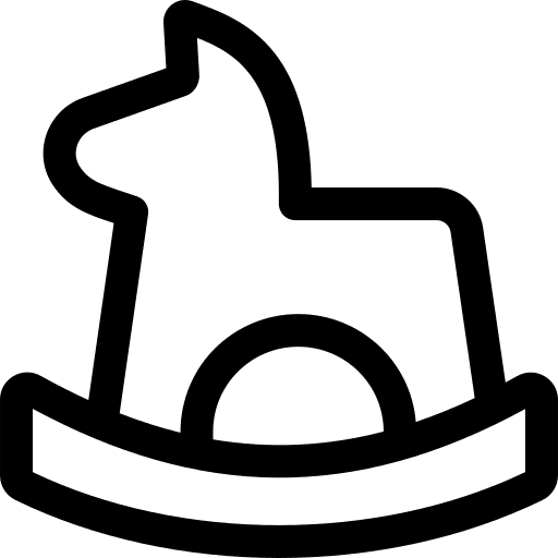 Rocking horse play childhood rocking horse icon