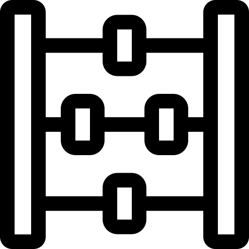 Abacus calculate abacus toy icon