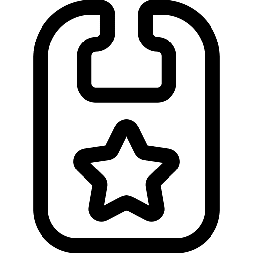 Bib accessory protection infant icon