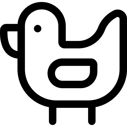 Duck farm poultry bird icon