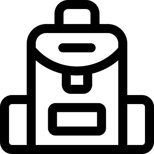 School bag school bag baggage camping icon