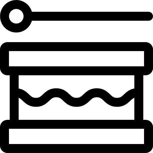 Drum kid and baby play baby toy icon