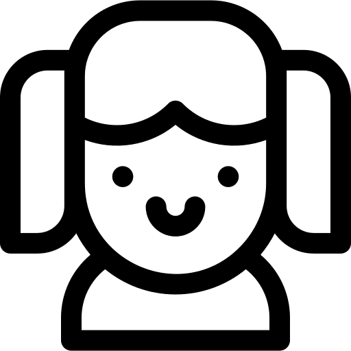 Girl profile blonde girl icon