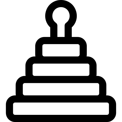 Pyramid play childhood baby toy icon