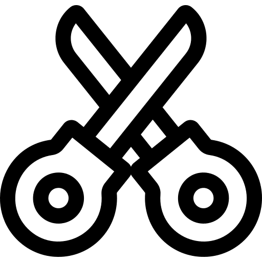 Scissor handcraft kid tool icon