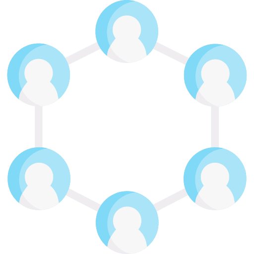 Decentralized user networking money icon