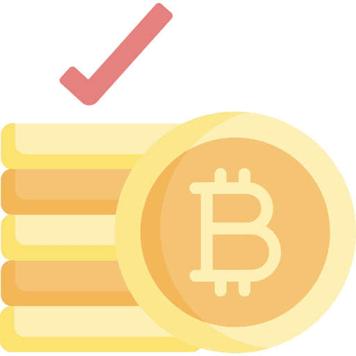 Proof of stake business currency bitcoin icon