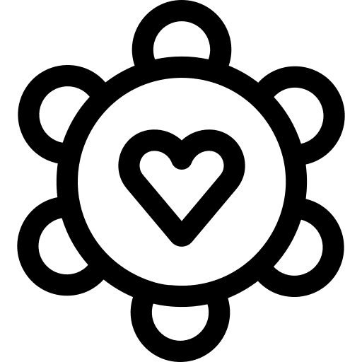 Tambourine love baby toy music icon