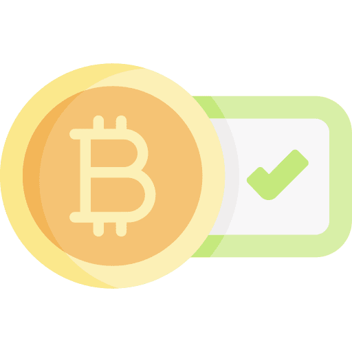 Accepted accepted cryptocurrency business icon