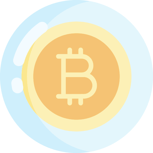 Bubble cryptocurrency bubble speculate icon