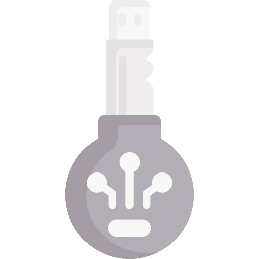Digital key currency security key icon