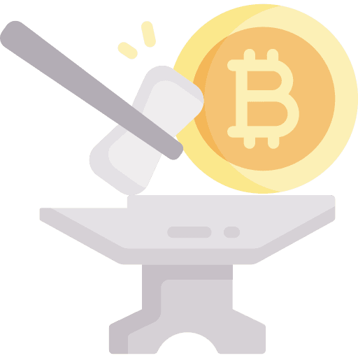 Token hammer mint cash icon